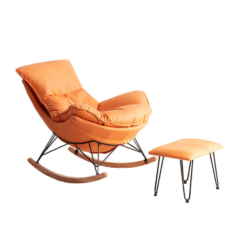 26.77" L x 37.40" W x 32.28" H Faux Leather Lounge Chair with Removable Cushions