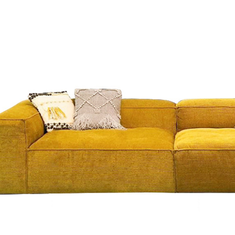 Velvet Tuxedo Arm Standard SofaStain Resistant Contemporary Sofa for Living Room