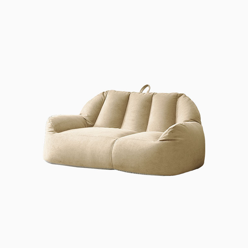 Modern Microsuede Curved Flared Arm Sofa 27.55" W for Living Room