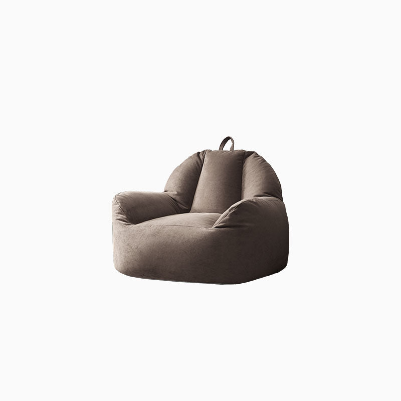 Modern Microsuede Curved Flared Arm Sofa 27.55" W for Living Room