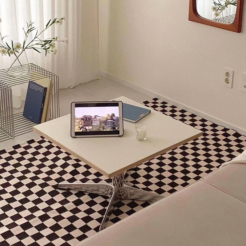 Geometric Coffee Table Contemporary Wood 15.7'' Cocktail Table