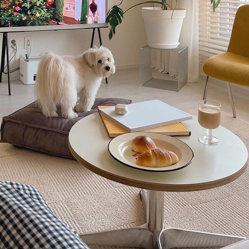 Geometric Coffee Table Contemporary Wood 15.7'' Cocktail Table