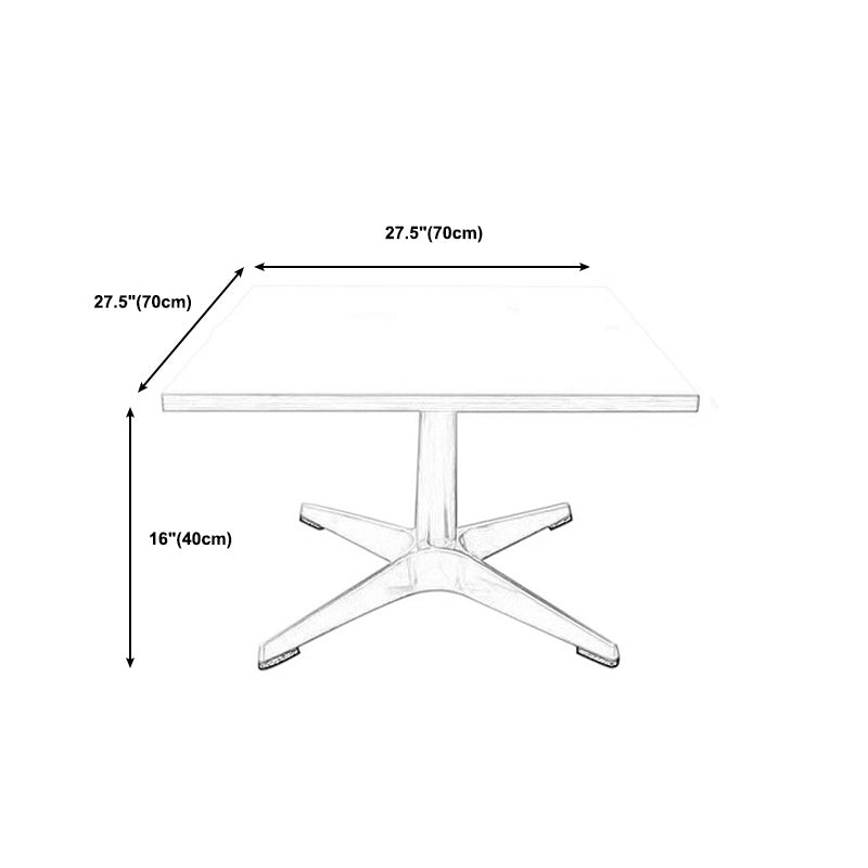 Geometric Coffee Table Contemporary Wood 15.7'' Cocktail Table