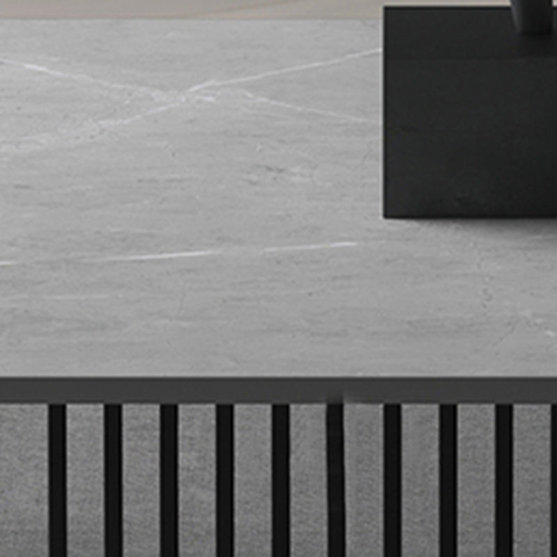 Rectangular Trestle Coffee Table Modern Cocktail Table for Living Room