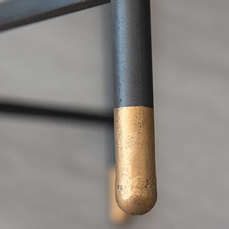 Geometric Clear Glass Coffee Table with Wood Edge 1 Single Cocktail Table