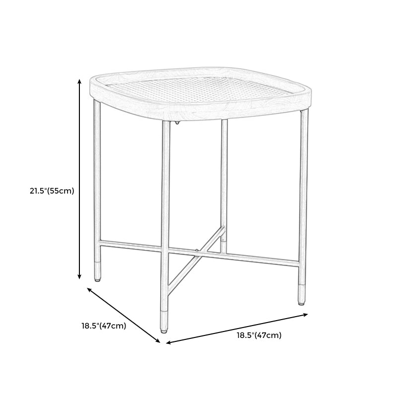 Geometric Clear Glass Coffee Table with Wood Edge 1 Single Cocktail Table