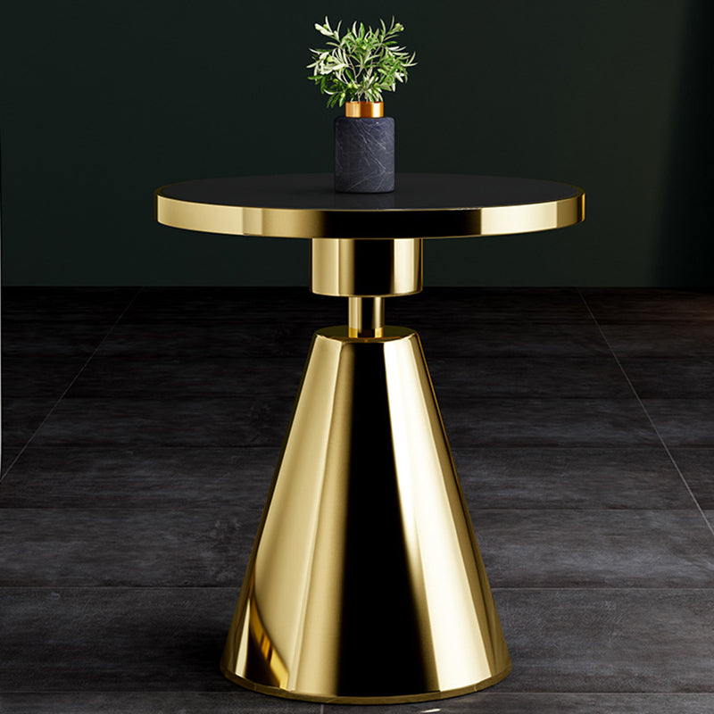 Modern Marble Round Sofa Side Accent Table Metal Side End Table