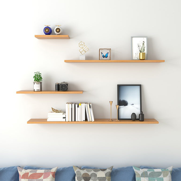 Scandinavian Floating Shelf Bookcase Wooden Bookshelf for Study Room