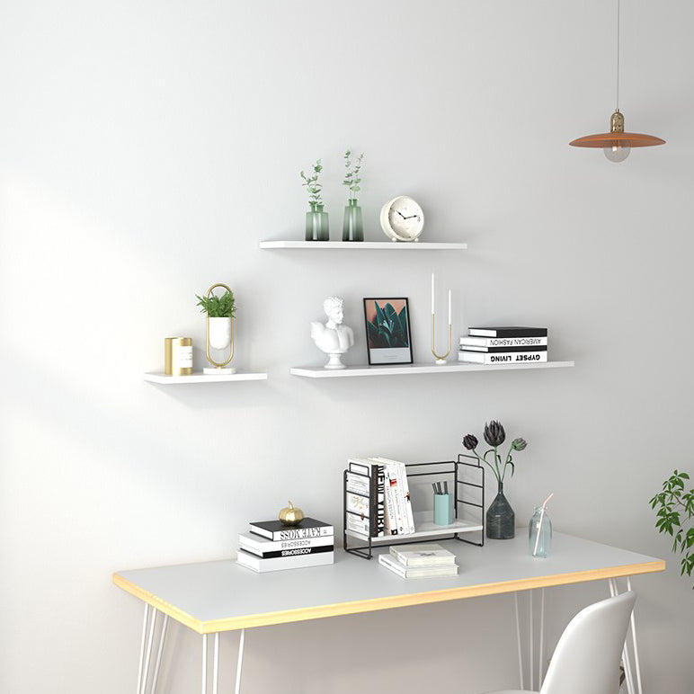 Scandinavian Floating Shelf Bookcase Wooden Bookshelf for Study Room