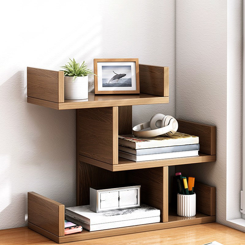 Engineered Wood Bookshelf Open Back Shelf Bookcase for Study Room