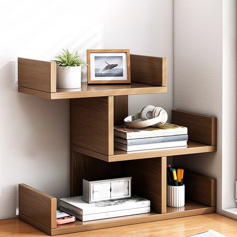Engineered Wood Bookshelf Open Back Shelf Bookcase for Study Room