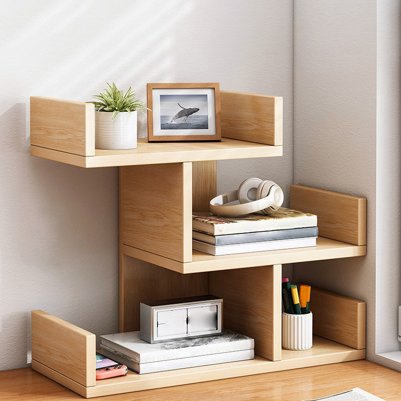Engineered Wood Bookshelf Open Back Shelf Bookcase for Study Room