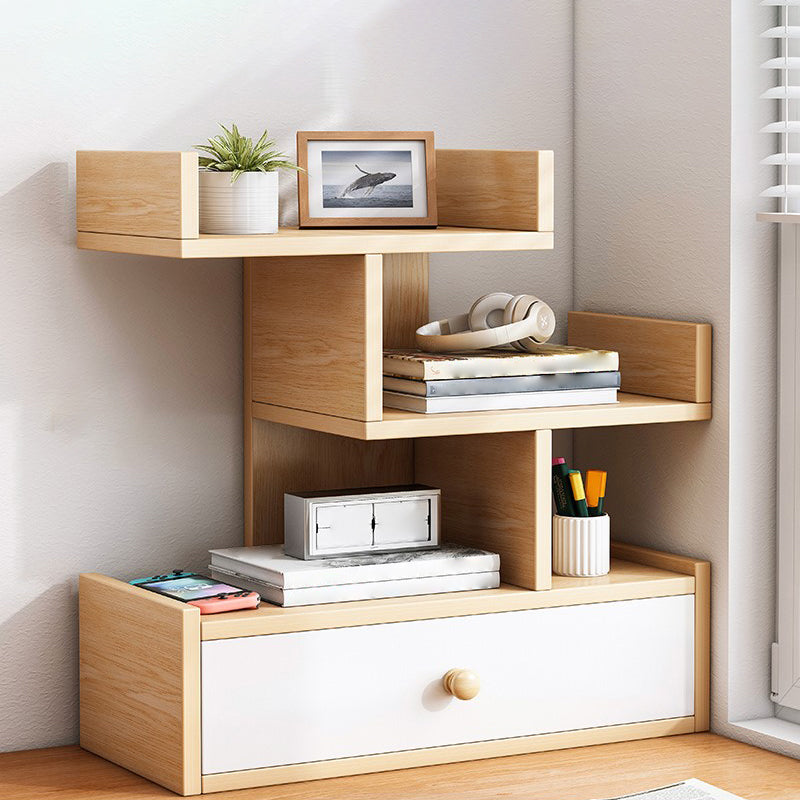 Engineered Wood Bookshelf Open Back Shelf Bookcase for Study Room