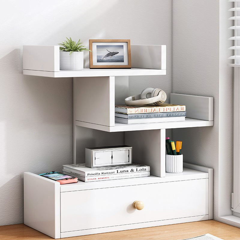 Engineered Wood Bookshelf Open Back Shelf Bookcase for Study Room