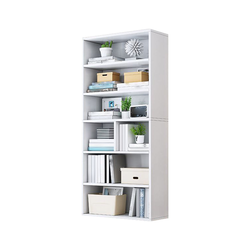 Closed Back Modern Style Bookshelf Wood Bookcase for Study Room