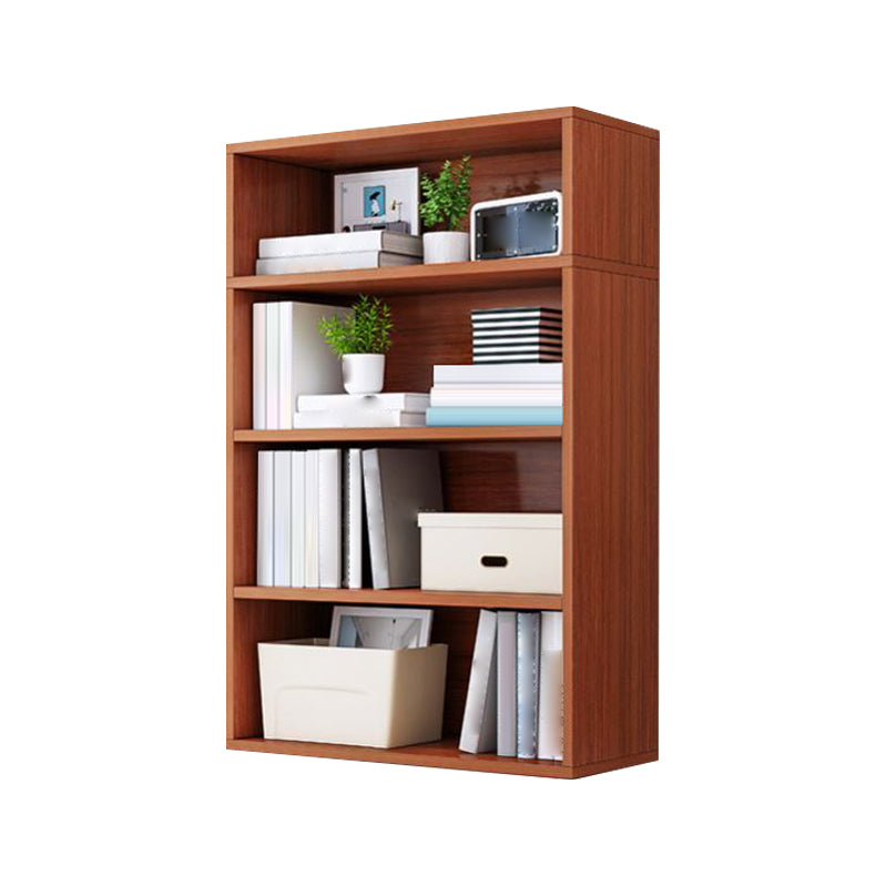 Closed Back Modern Style Bookshelf Wood Bookcase for Study Room