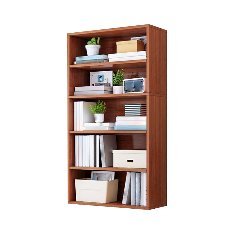 Closed Back Modern Style Bookshelf Wood Bookcase for Study Room