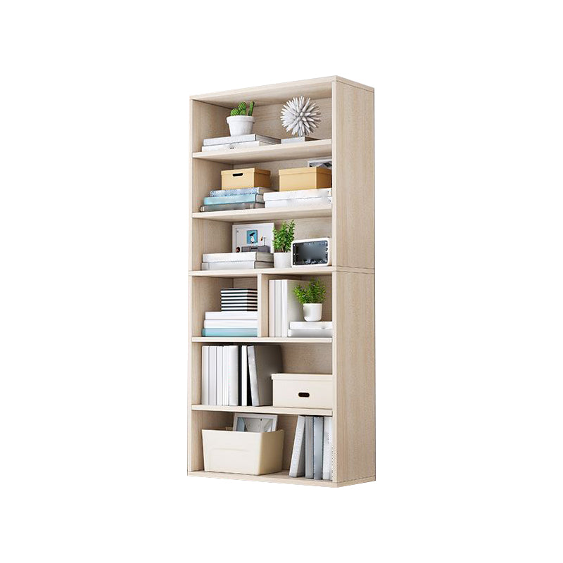 Closed Back Modern Style Bookshelf Wood Bookcase for Study Room