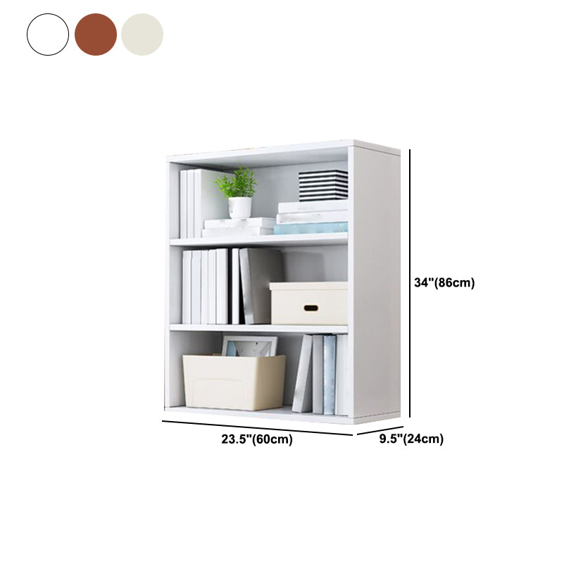 Closed Back Modern Style Bookshelf Wood Bookcase for Study Room
