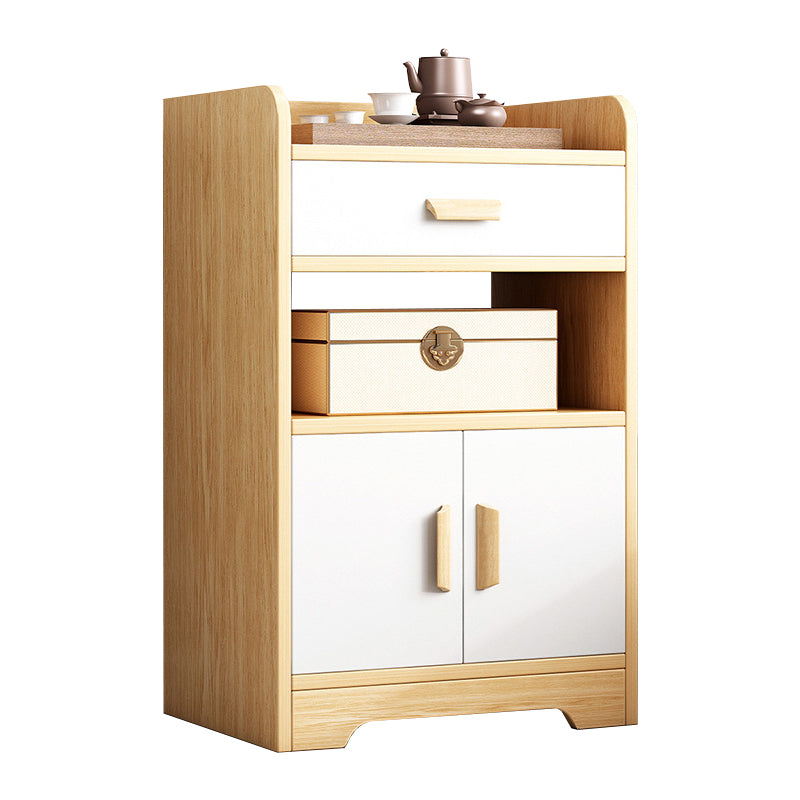 Engineered Wood Bookcase with Doors Vertical Bookshelf for Office