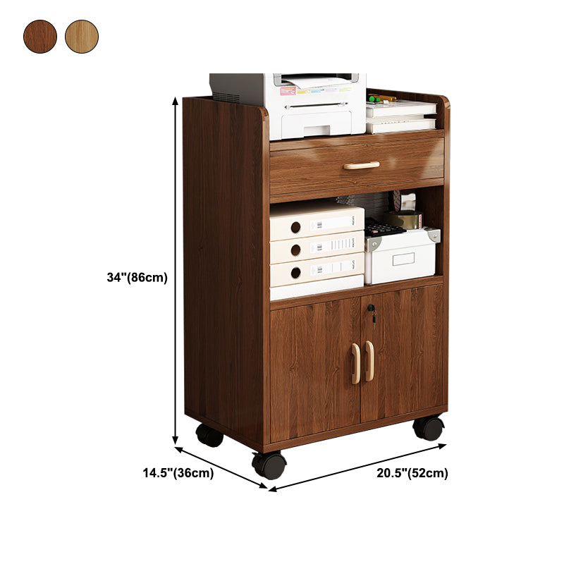 Engineered Wood Bookcase with Doors Vertical Bookshelf for Office