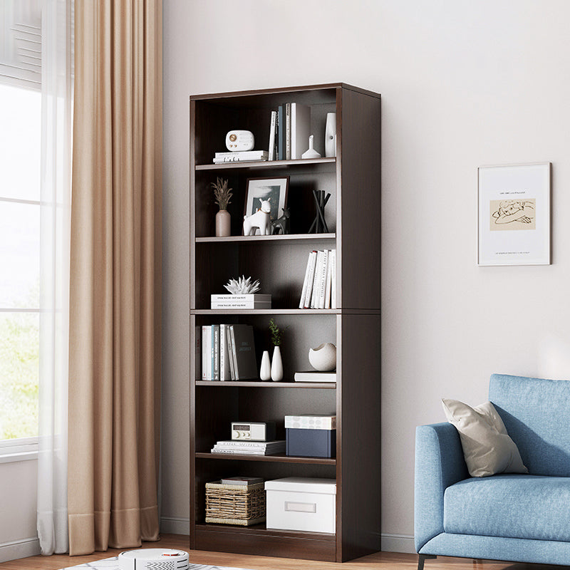 Closed Back Modern Style Bookshelf Wood Bookcase for Home Office