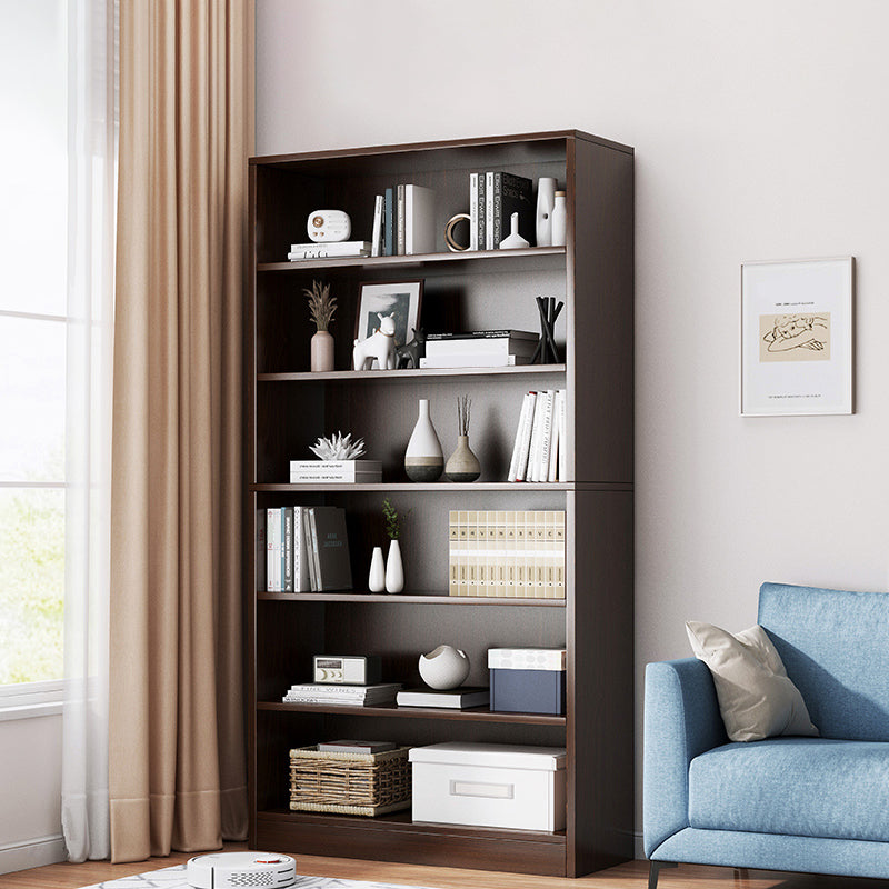 Closed Back Modern Style Bookshelf Wood Bookcase for Home Office