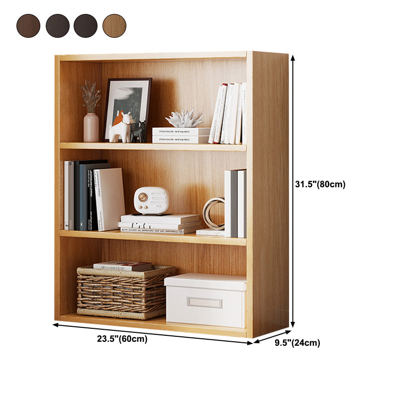 Closed Back Modern Style Bookshelf Wood Bookcase for Home Office