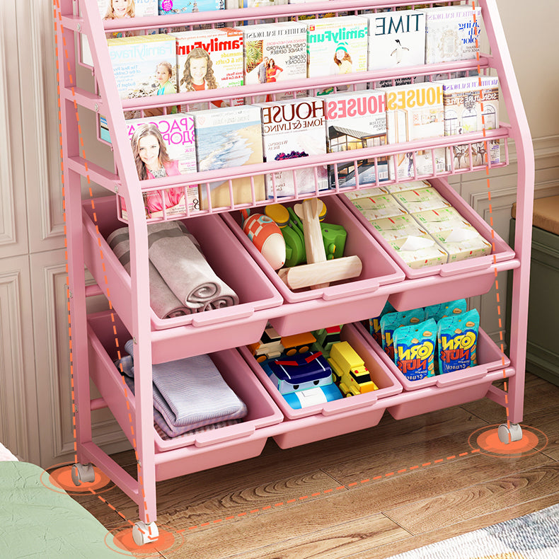 Metal Ladder Bookcase Vertical Shelf Bookcase for Study Room