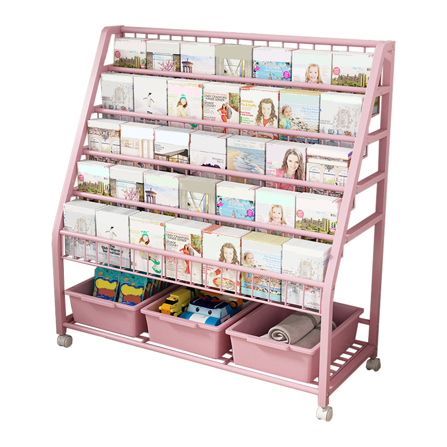 Metal Ladder Bookcase Vertical Shelf Bookcase for Study Room