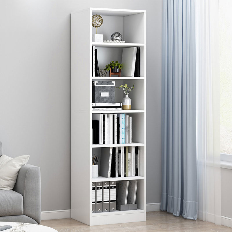 Modern Style Bookshelf Closed Back Wood Bookcase for Home Use