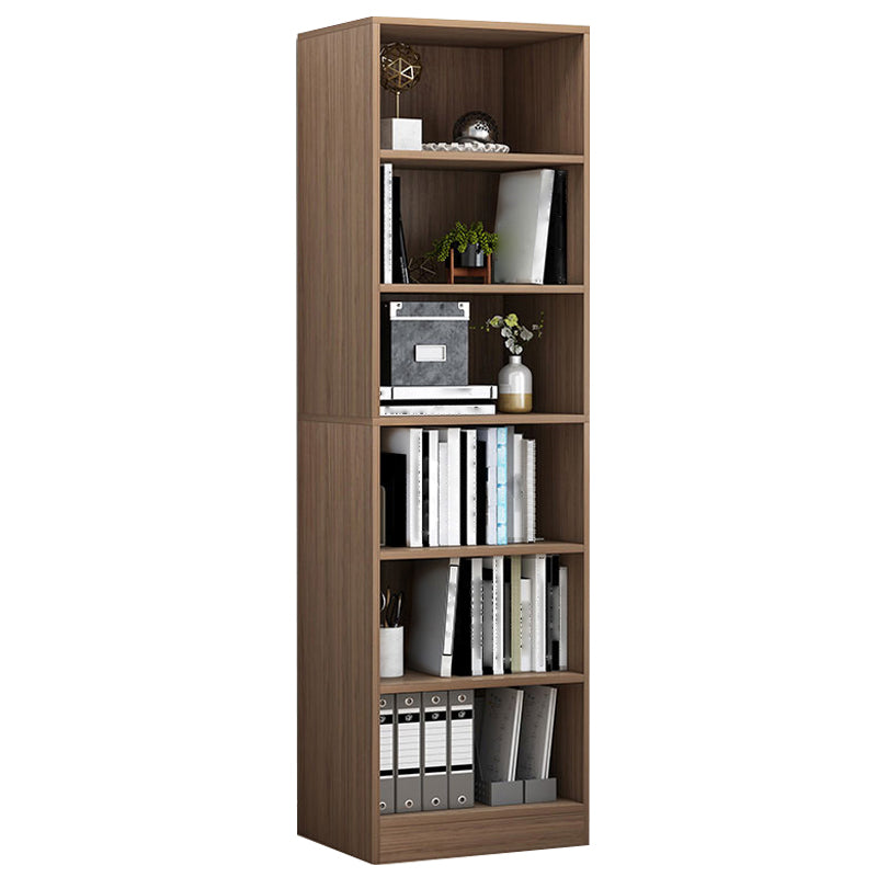 Modern Style Bookshelf Closed Back Wood Bookcase for Home Use