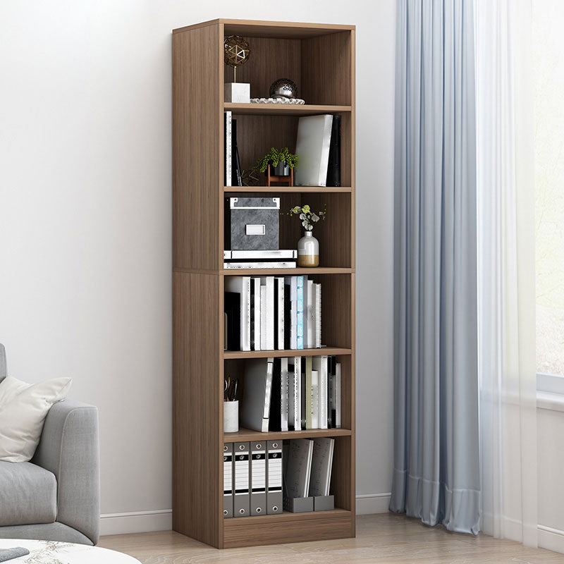 Modern Style Bookshelf Closed Back Wood Bookcase for Home Use