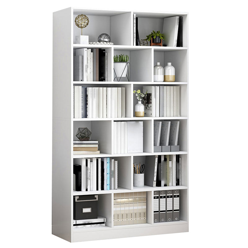 Modern Style Bookshelf Closed Back Wood Bookcase for Home Use