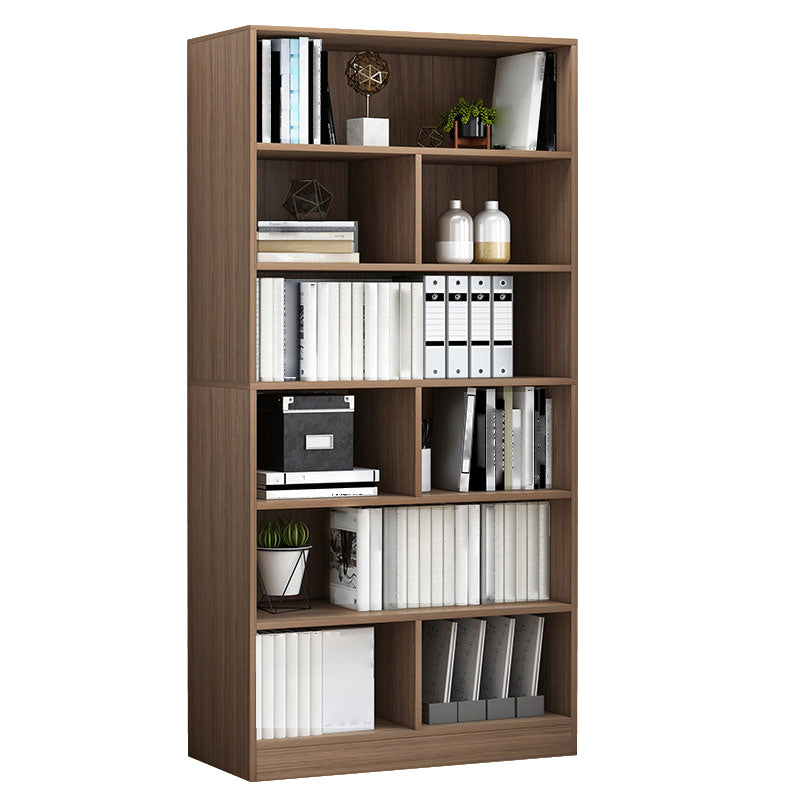Modern Style Bookshelf Closed Back Wood Bookcase for Home Use