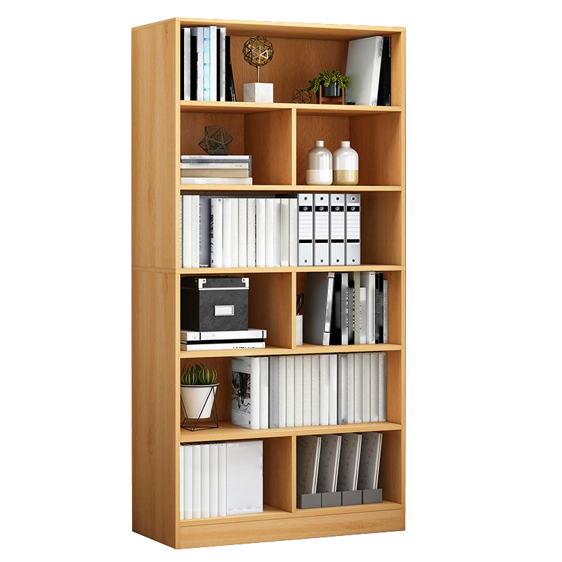 Modern Style Bookshelf Closed Back Wood Bookcase for Home Use