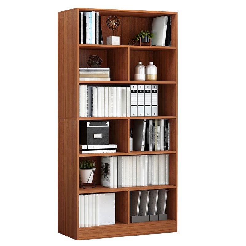 Modern Style Bookshelf Closed Back Wood Bookcase for Home Use