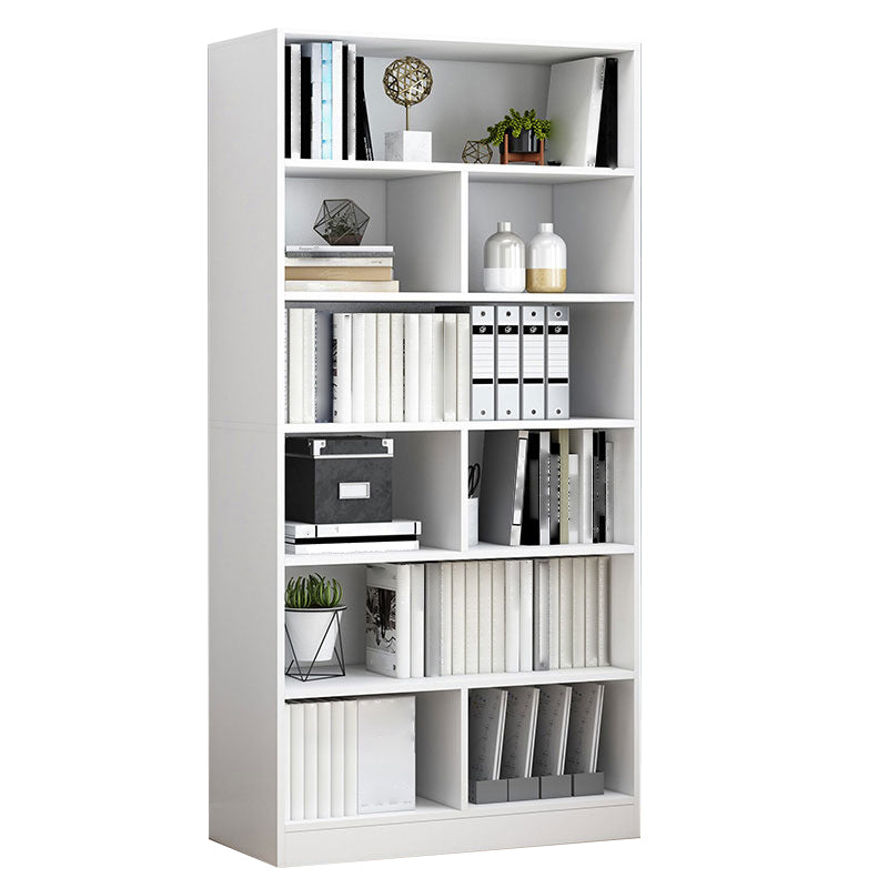 Modern Style Bookshelf Closed Back Wood Bookcase for Home Use