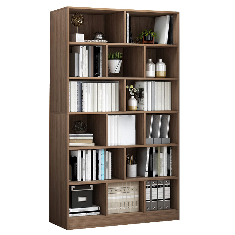 Modern Style Bookshelf Closed Back Wood Bookcase for Home Use