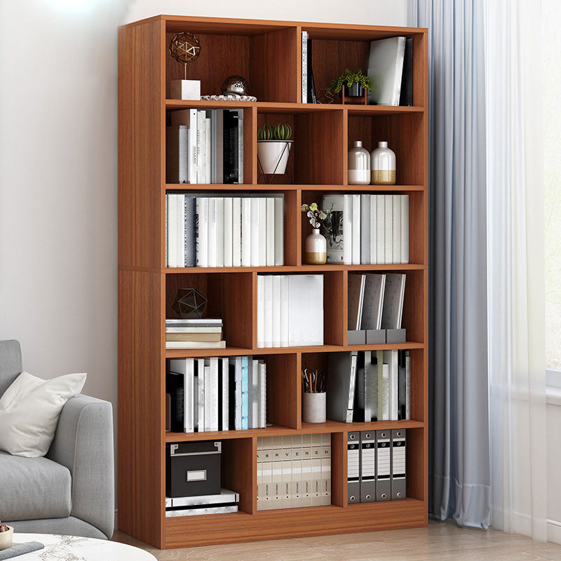 Modern Style Bookshelf Closed Back Wood Bookcase for Home Use