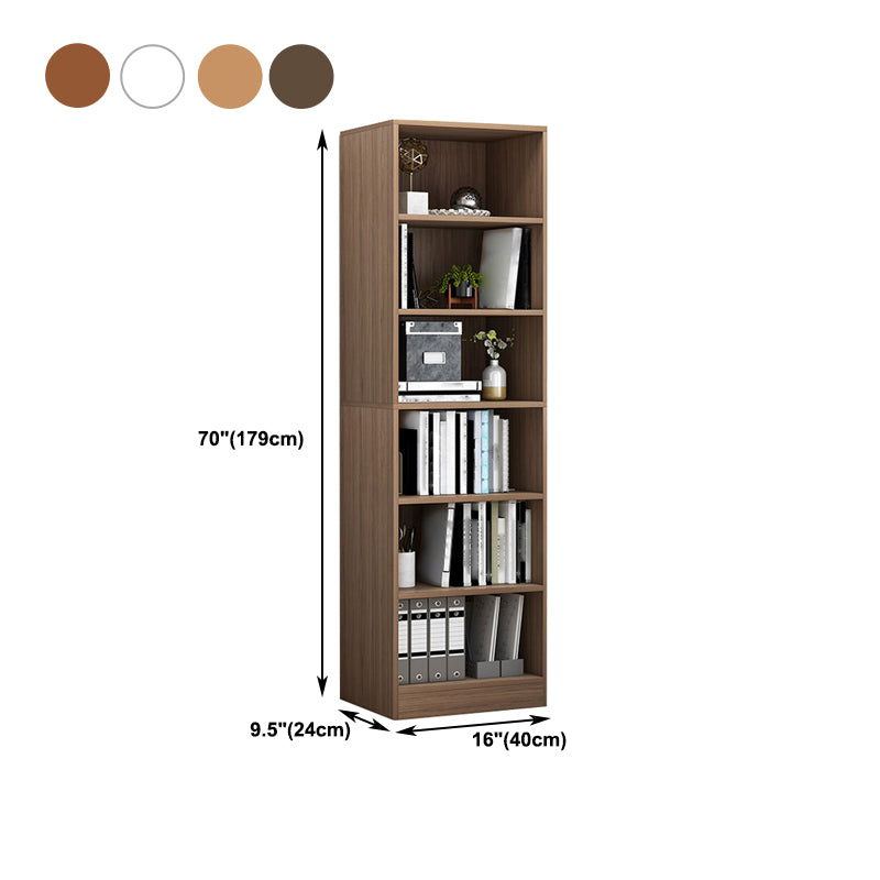 Modern Style Bookshelf Closed Back Wood Bookcase for Home Use