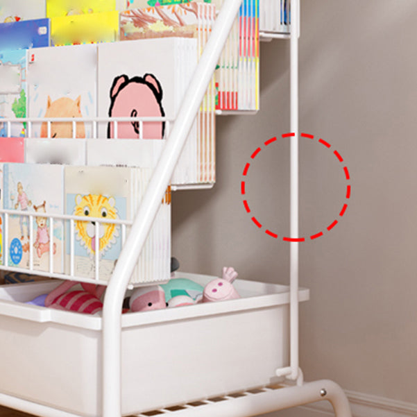 Metal and Plastic Shelf Bookcase Scandinavian Bookcase for Study Room