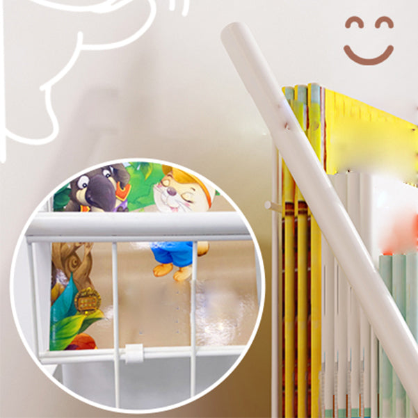 Metal and Plastic Shelf Bookcase Scandinavian Bookcase for Study Room