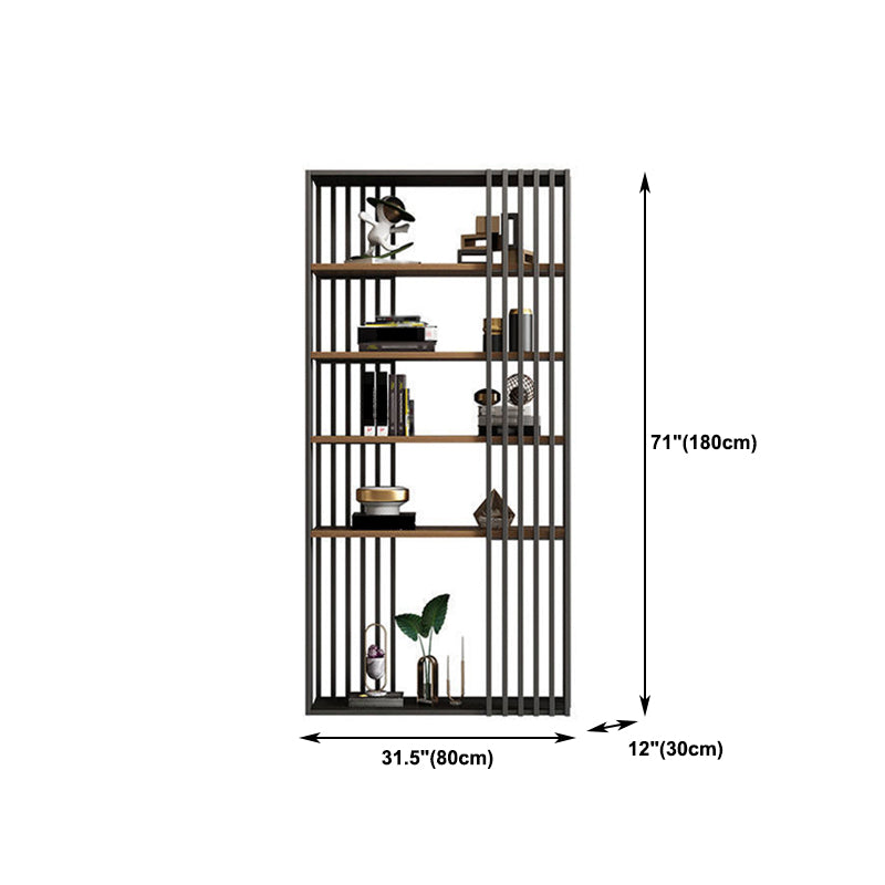 Black Color Modern Style Bookshelf Metal Bookcase for Home Use