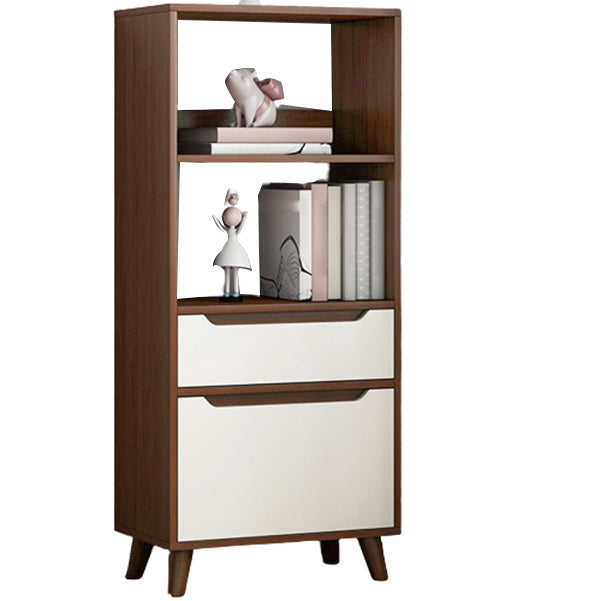 Standard Bookshelf with Drawer Modern Shelf Bookcase for Office