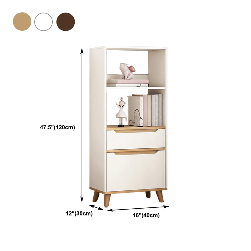 Standard Bookshelf with Drawer Modern Shelf Bookcase for Office