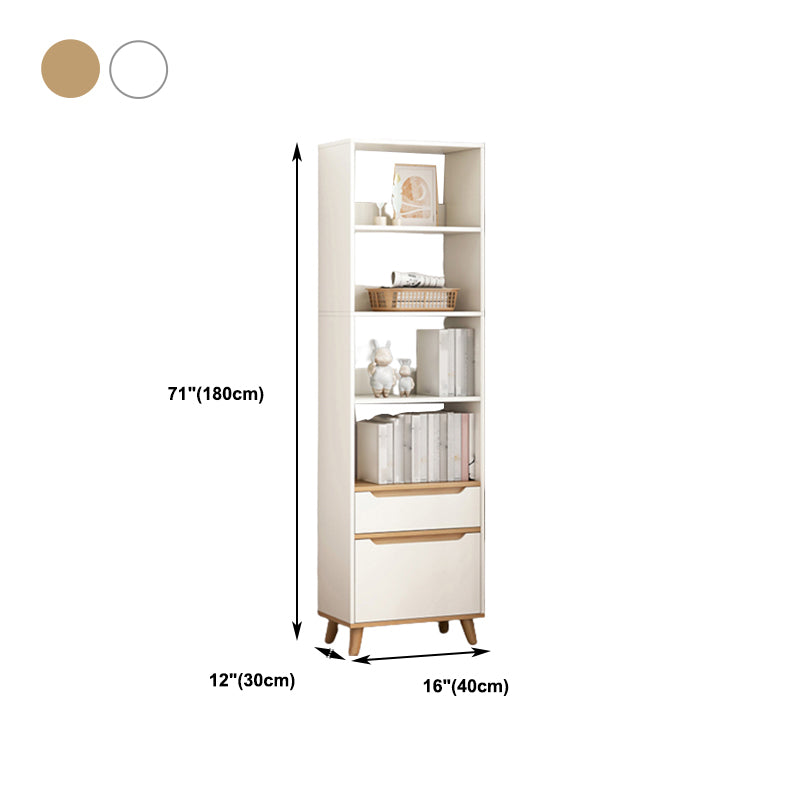 Standard Bookshelf with Drawer Modern Shelf Bookcase for Office