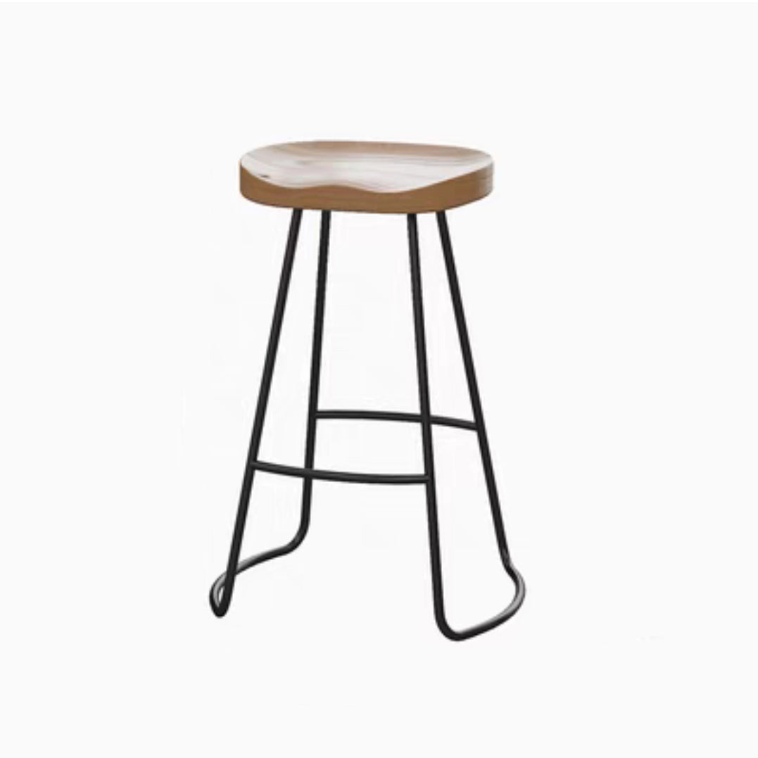 Luxury Rectangle Solid Wood Bar Table Set 1/4/6 Pieces Counter Table with Backless Stools