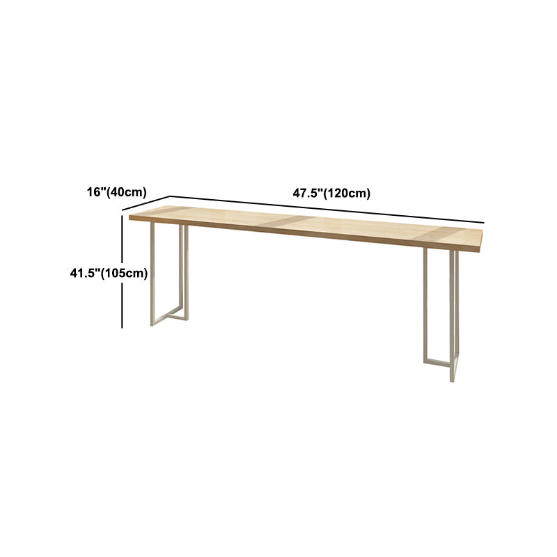 Luxury Rectangle Solid Wood Bar Table Set 1/4/6 Pieces Counter Table with Backless Stools