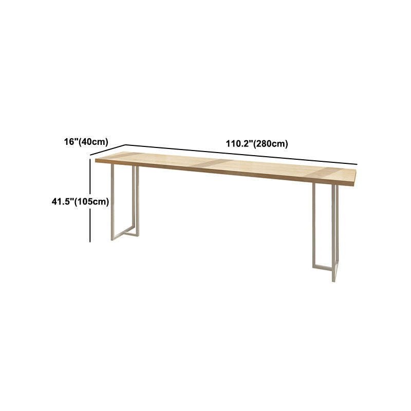 Luxury Rectangle Solid Wood Bar Table Set 1/4/6 Pieces Counter Table with Backless Stools